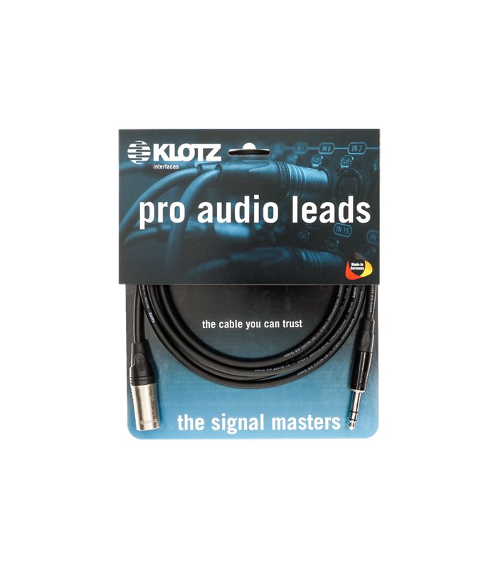 KLOTZ PATCH M1MS1K1000 10m xlr M - 6,3 stereo jack KABEL