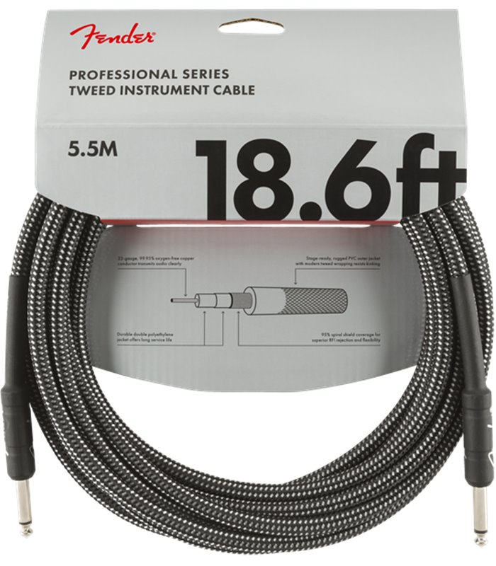 FENDER INSTRUMENT PRO 18.6' GREY TWEED 5,5 m KABEL