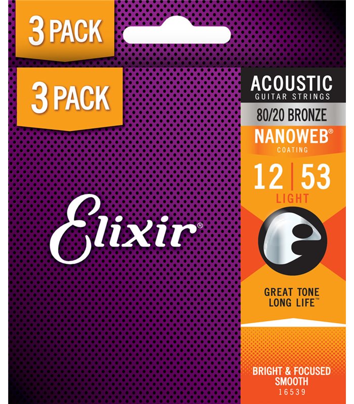 ELIXIR GITARA AKUSTIČNA 12-53 3 PACK ŽICE